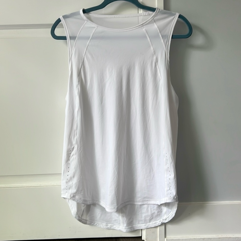Lululemon white tank top, size 10, good condition